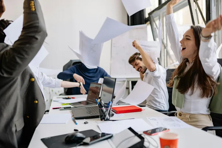 business team working