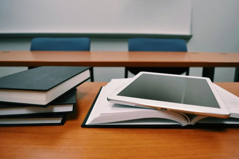 books on a desk