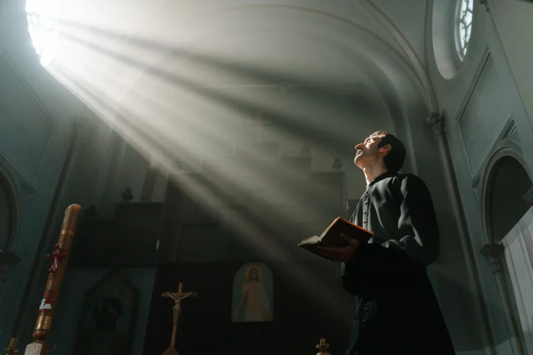 man in church