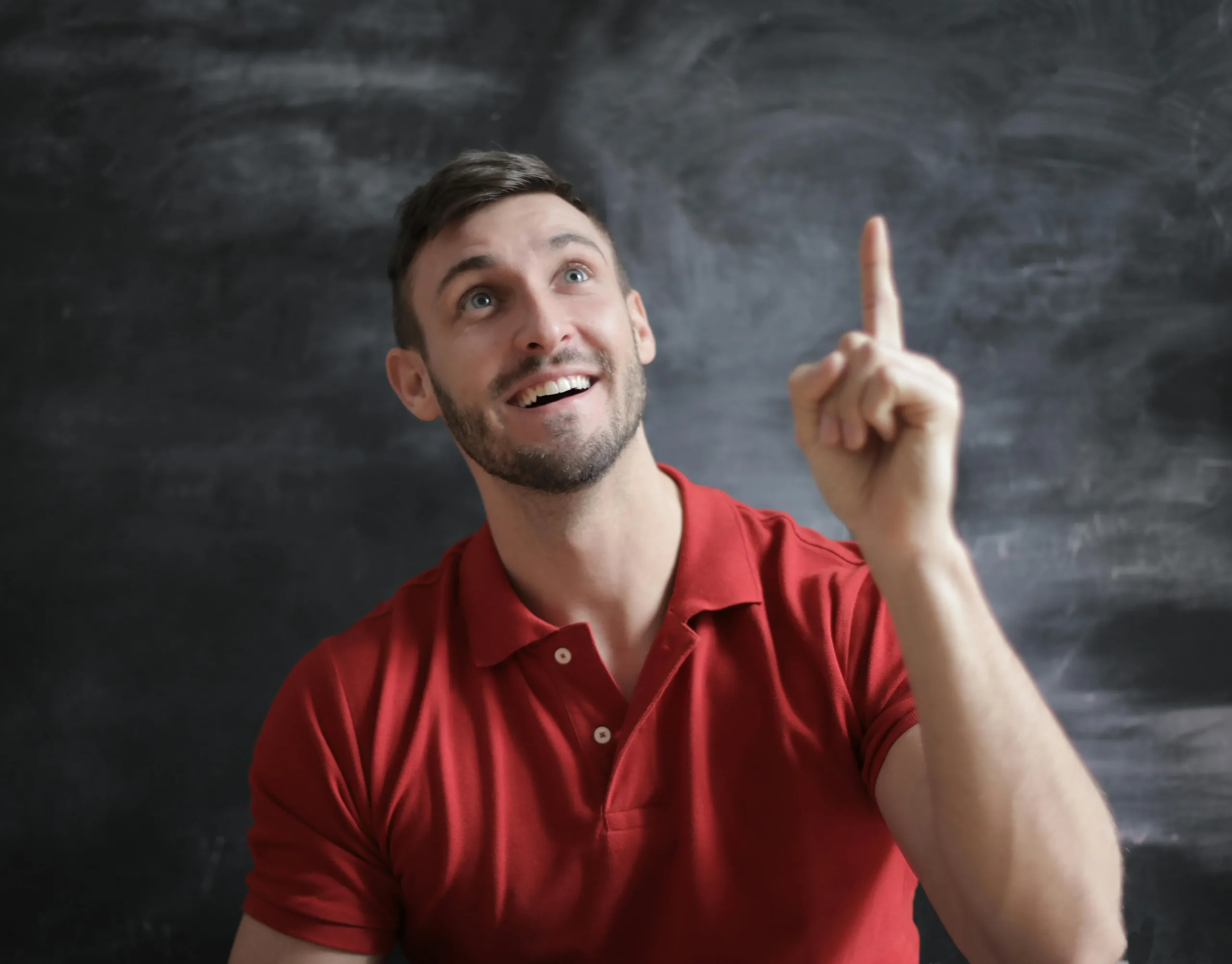 man pointing 