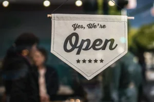 open sign
