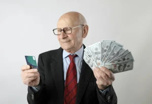 man with cash