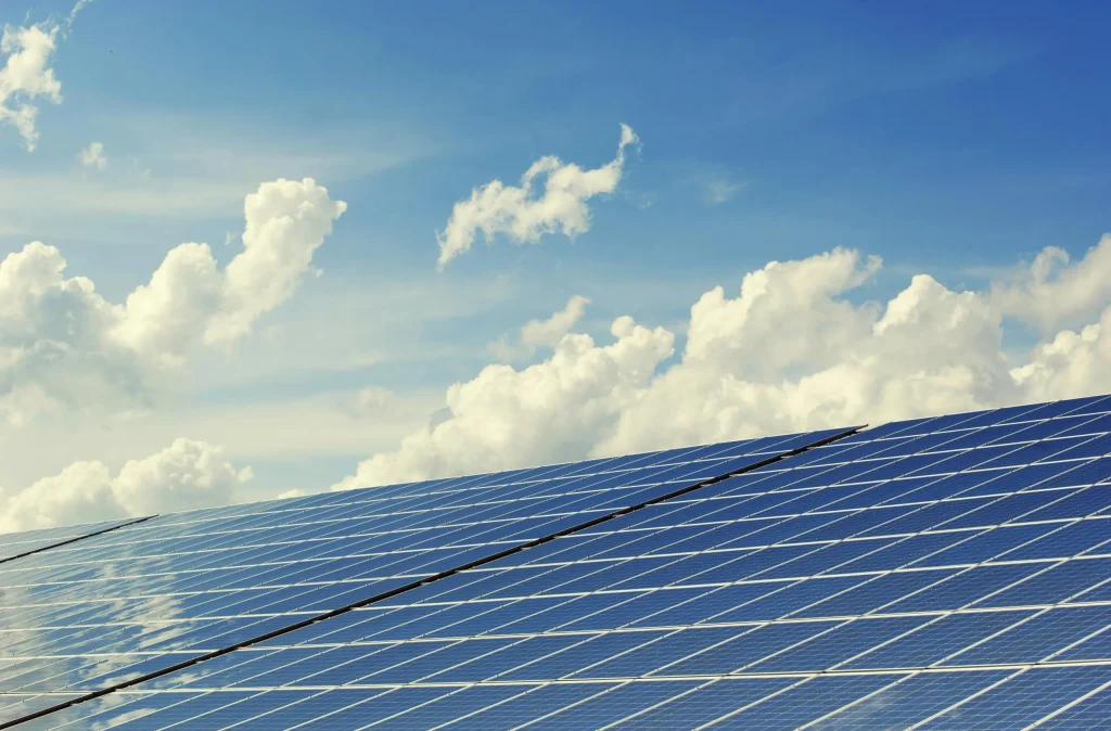 Solar panels ready for the homeowner to apply for a CA Clean Energy Rebate.