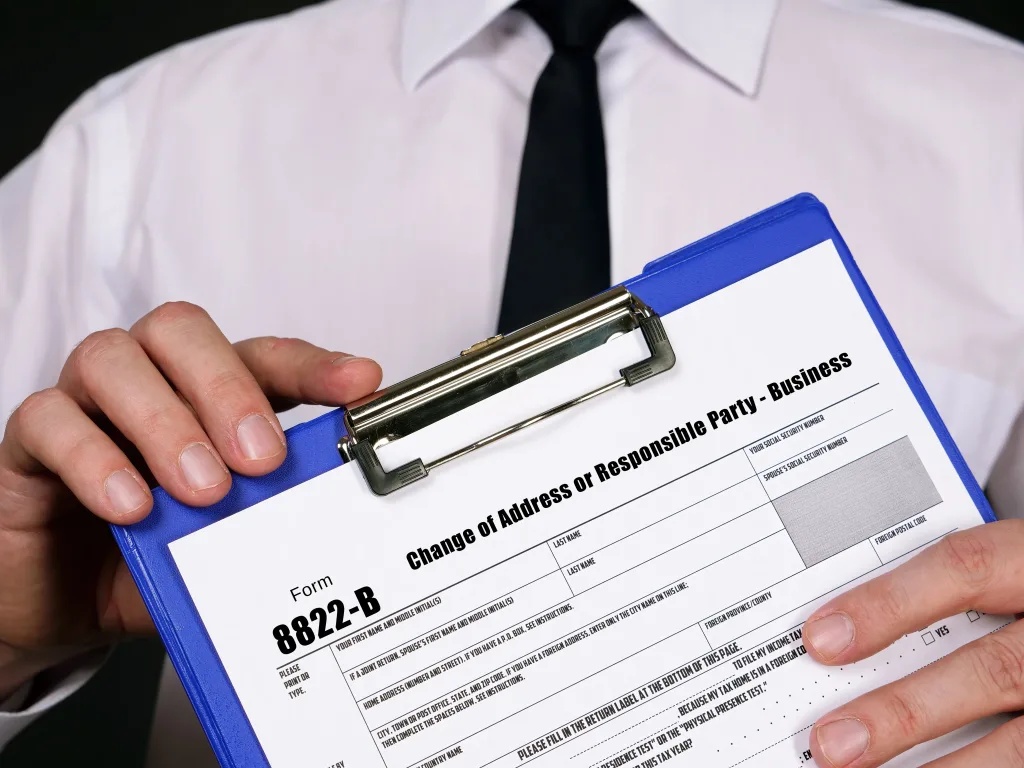 8822-b Form When a Business Actually Needs It