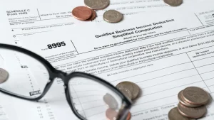 Money on paperwork
