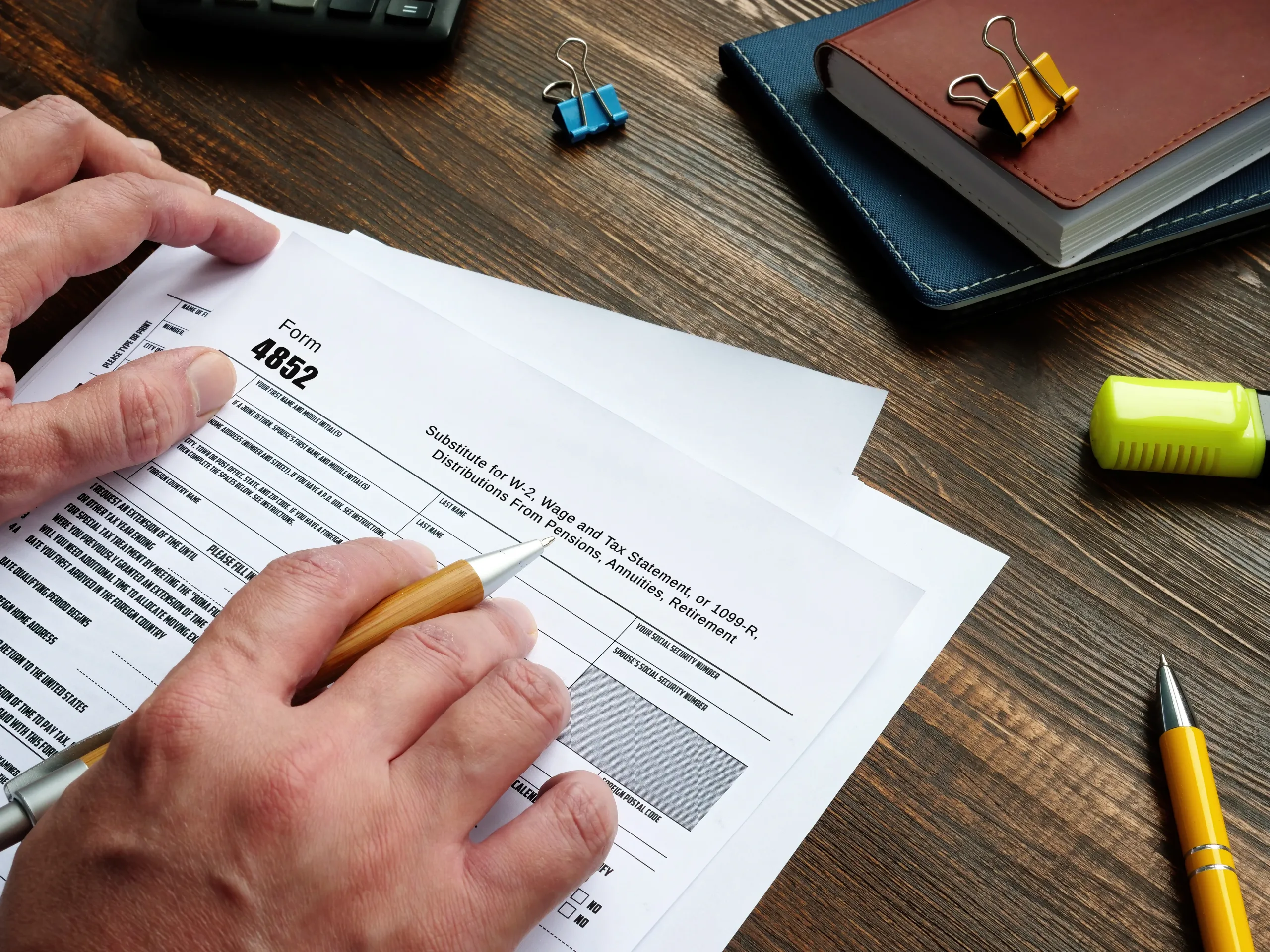 How to Fill Out Form 4852