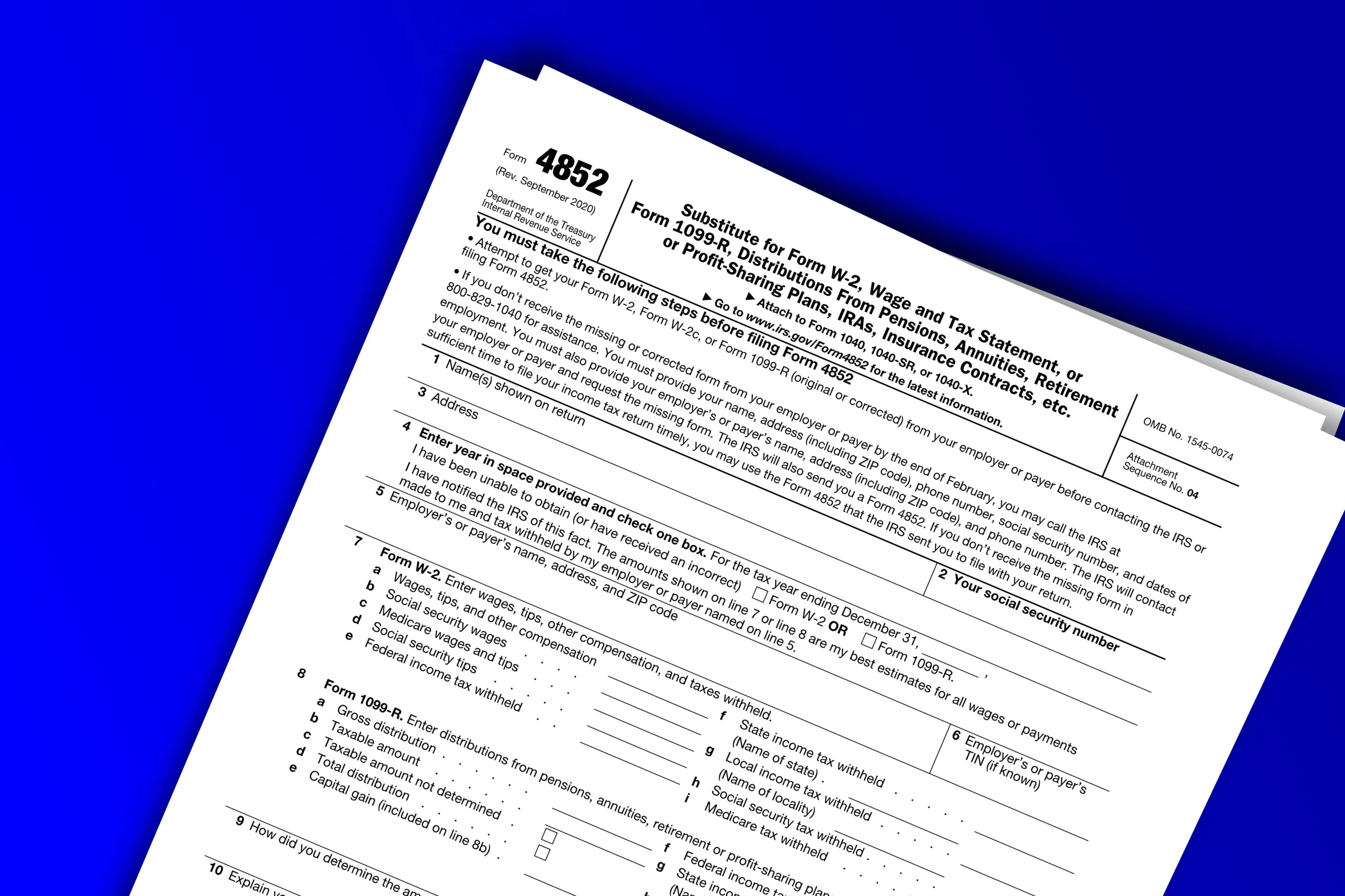 What Is Form 4852_