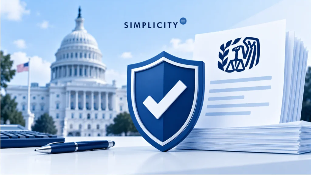 Illustration shield protecting IRS documents showing is the irs fresh start program legit